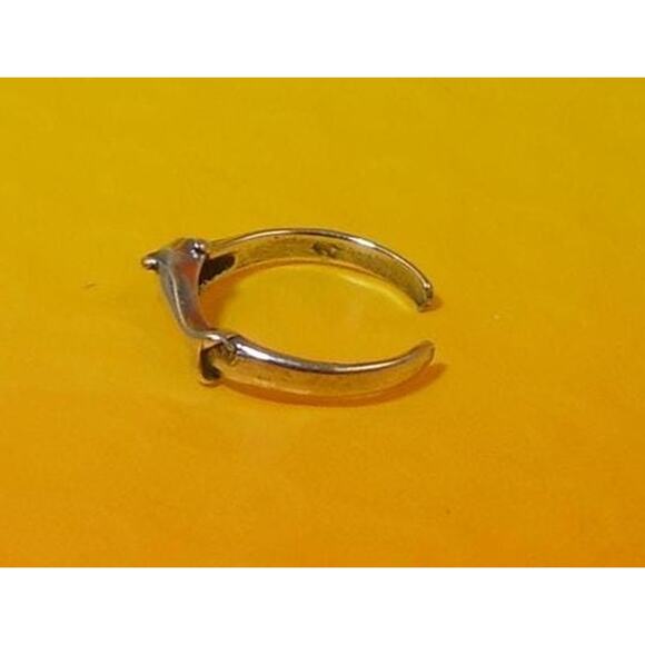 Vintage Sterling Silver Dolphin Toe Ring Handcrafted Jewelry  New Old Stock - Picture 2 of 2